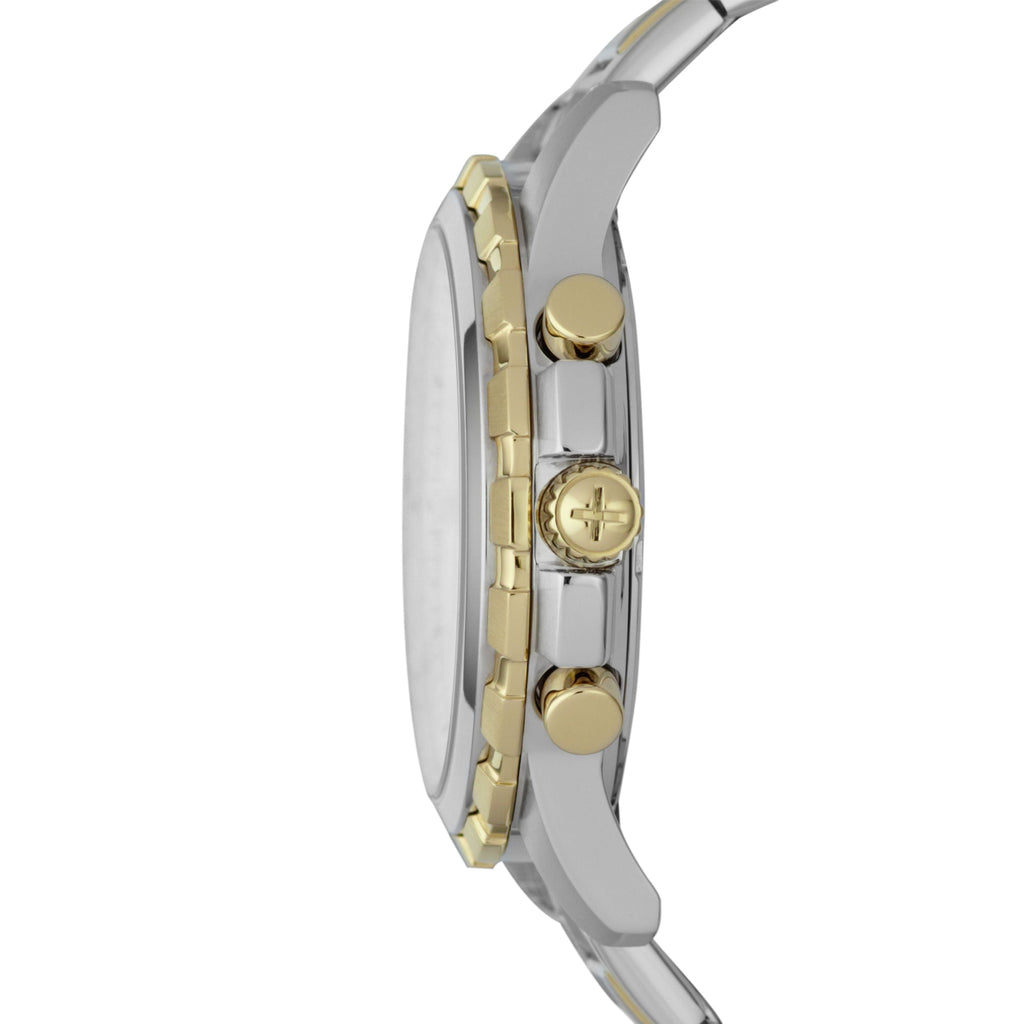 Fossil Dean Chronograph White Dial Silver Steel Strap Watch for Men - FS4795
