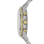Fossil Dean Chronograph White Dial Silver Steel Strap Watch for Men - FS4795