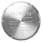 Nixon 51-30 Chrono White Dial Silver Steel Strap Watch for Men - A083-100