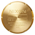 Nixon 51-30 Chrono Gold Dial Gold Steel Strap Watch for Men - A083-502