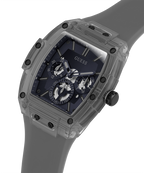 Guess Phoenix Multifunction Black Dial Grey Silicone Strap Watch For Men - GW0203G9