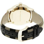 Burberry The Classic Round Gold Dial Brown Leather Strap Unisex Watch  - BU10001