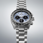 Seiko Prospex Speedtimer 41.4 Solar Chronograph Blue Dial Silver Steel Strap Watch for Men - SSC935