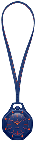 Swatch x AP Royal Pop Blue Dial Blue Leather Lanyard Watch for Men - Orenji Hachi