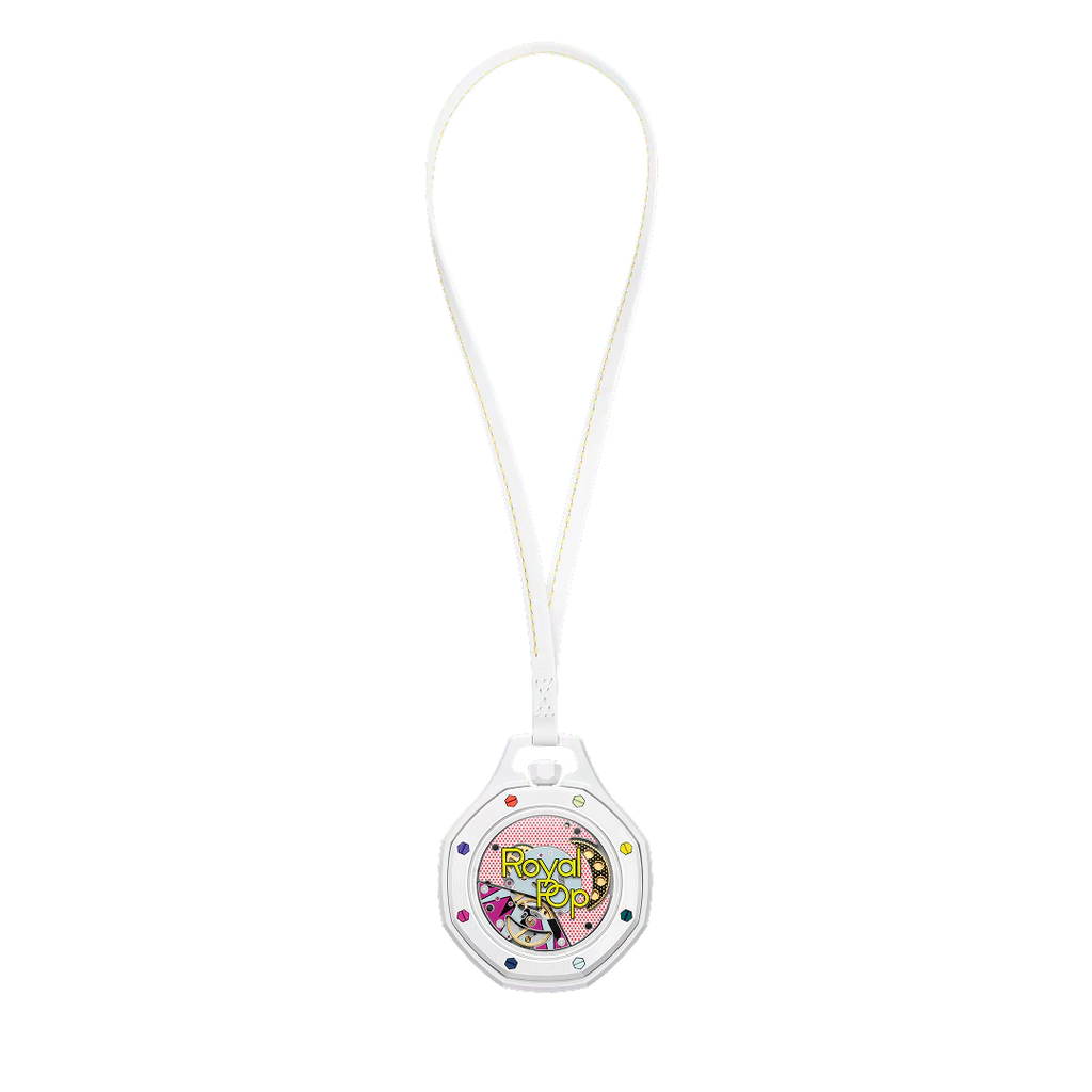 Swatch x AP Royal Pop White Dial White Leather Lanyard Watch for Men - Huit Blanc